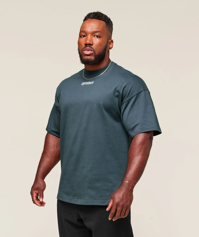 Gymshark Prayer Hands T-Shirt - Titanium Blue