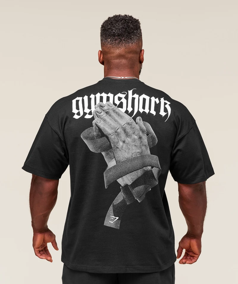 Gymshark Prayer Hands T-Shirt - Black