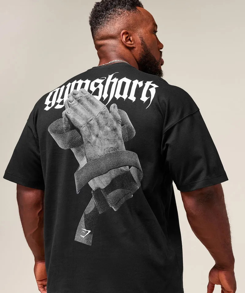 Gymshark Prayer Hands T-Shirt - Black
