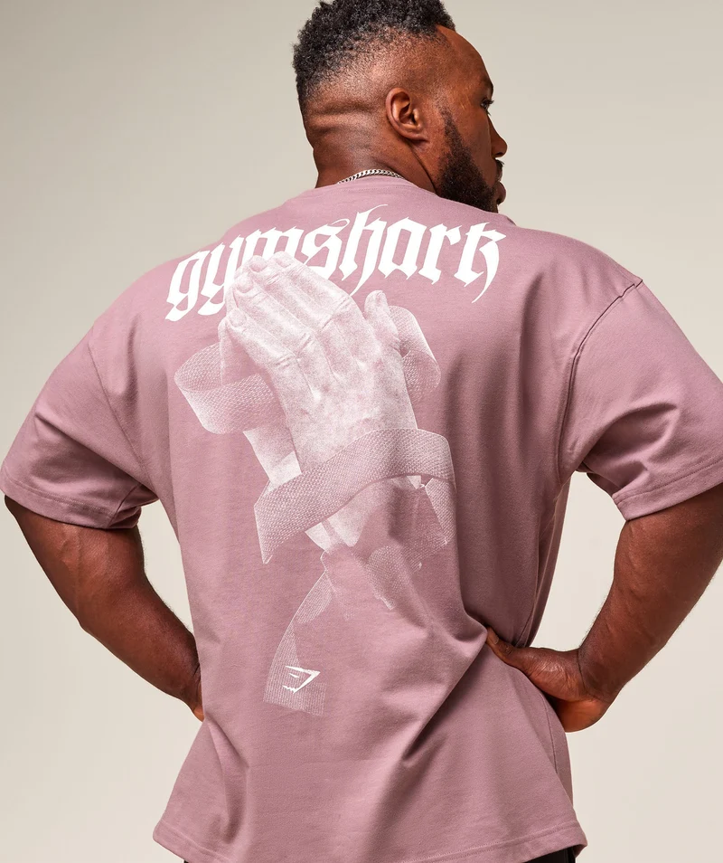Gymshark Prayer Hands T-Shirt - Calm Pink