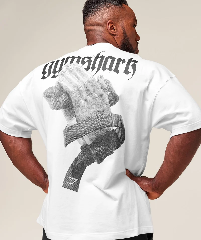 Gymshark Prayer Hands T-Shirt - White