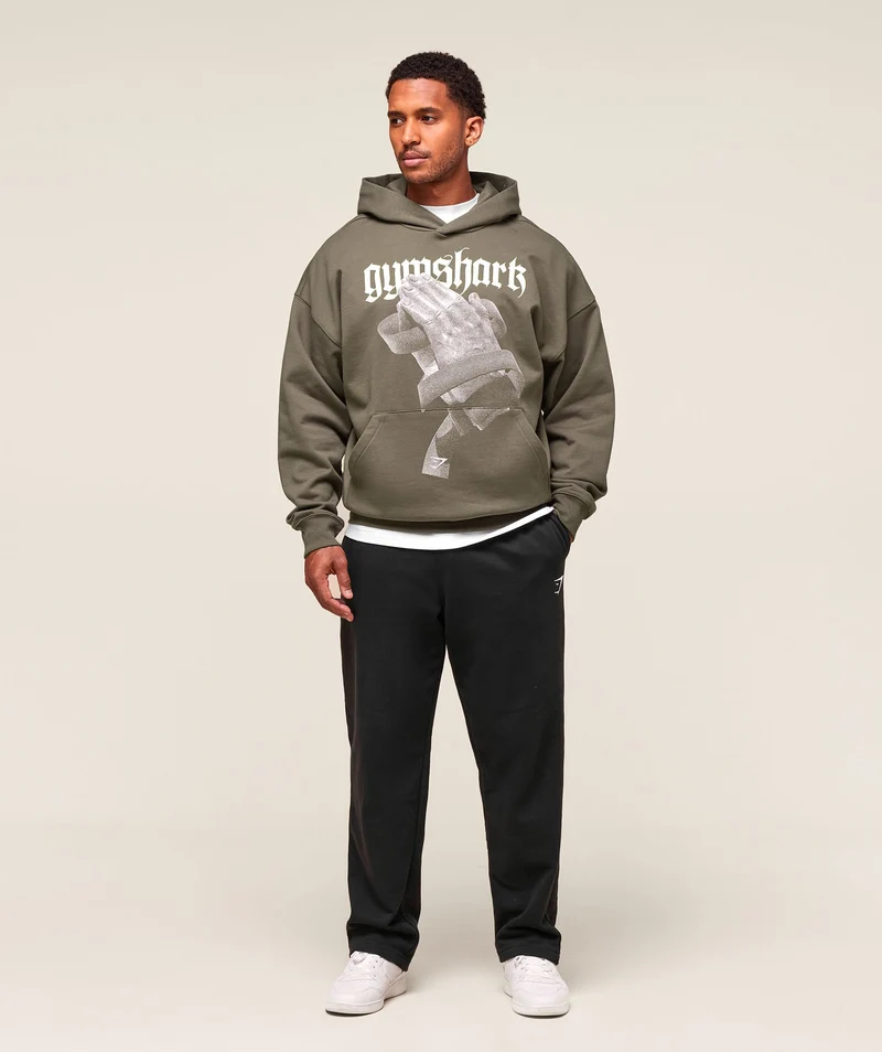 Gymshark Prayer Hands Hoodie - Camo Brown