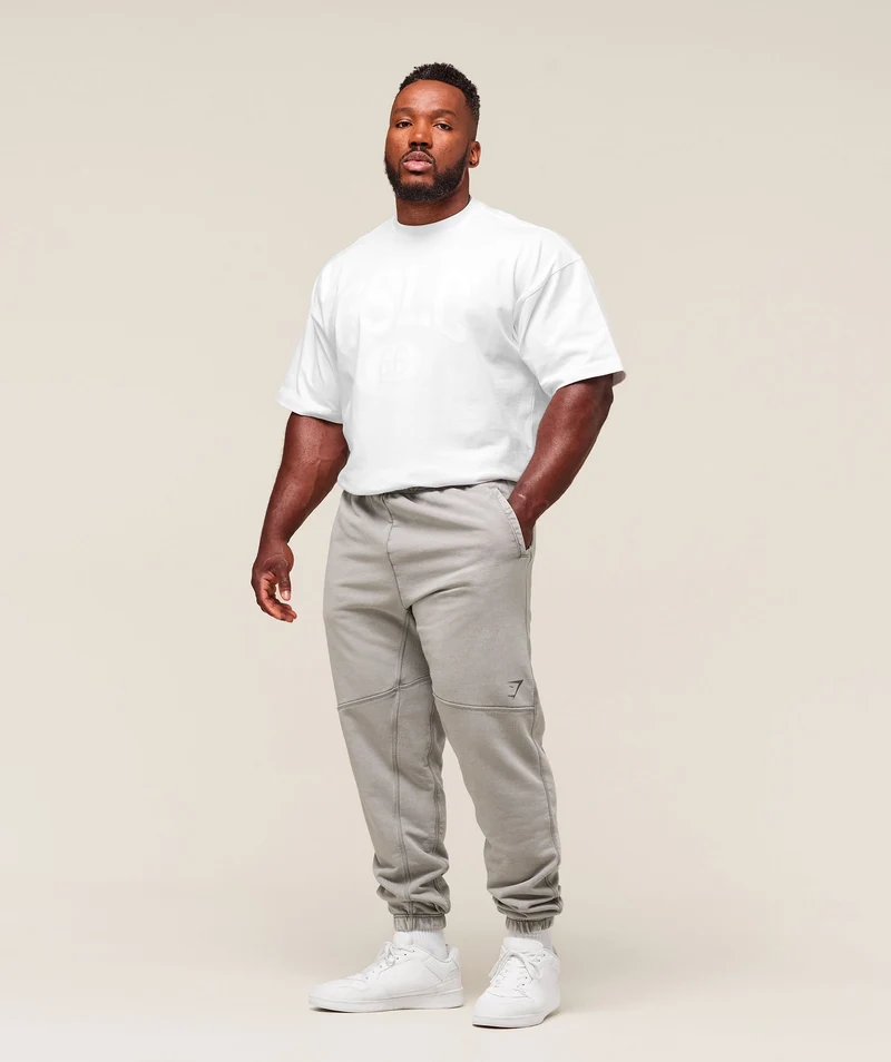 Gymshark Power Washed Jogger - Smokey Grey/Acid Wash Small Ball