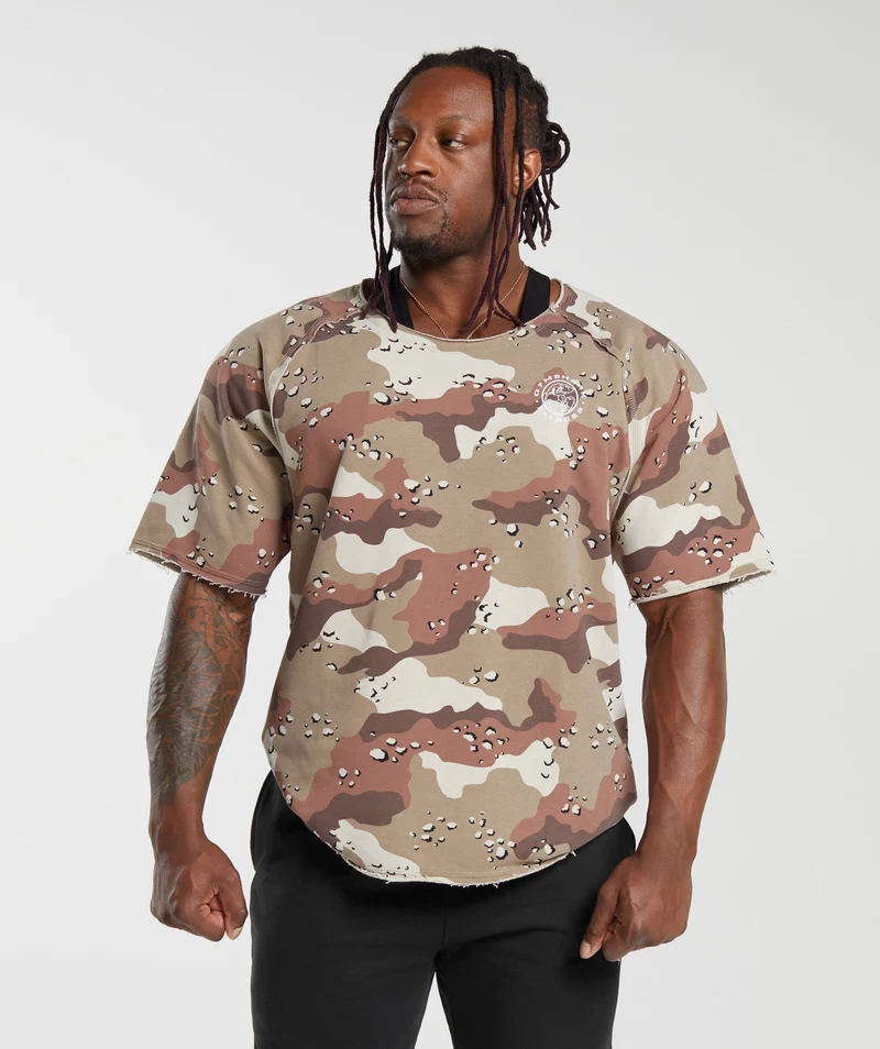Gymshark Legacy Rag top - Cement Brown