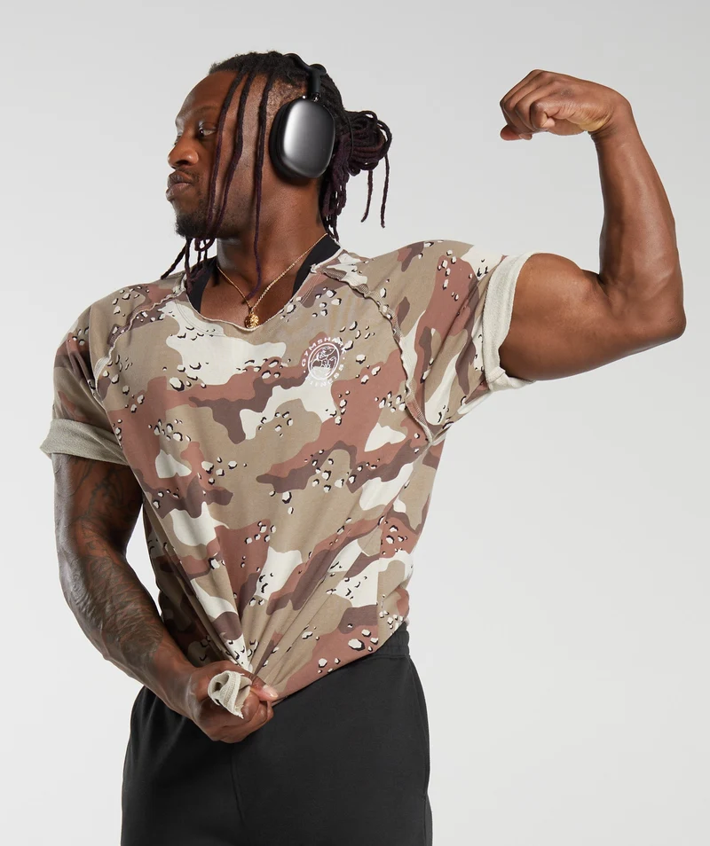 Gymshark Legacy Rag top - Cement Brown
