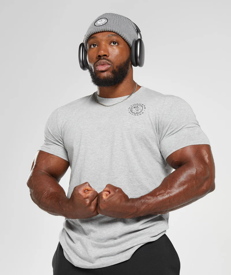 Gymshark Legacy T-Shirt - Light Grey Marl