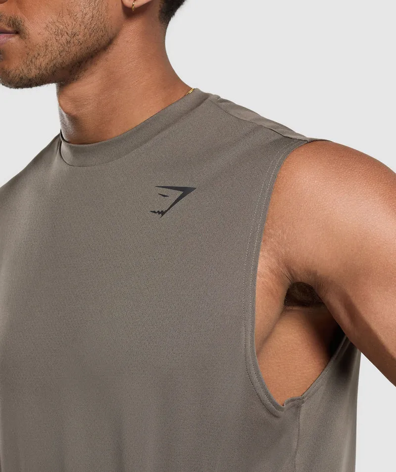 Gymshark Oversized Performance Tank - Camo Brown