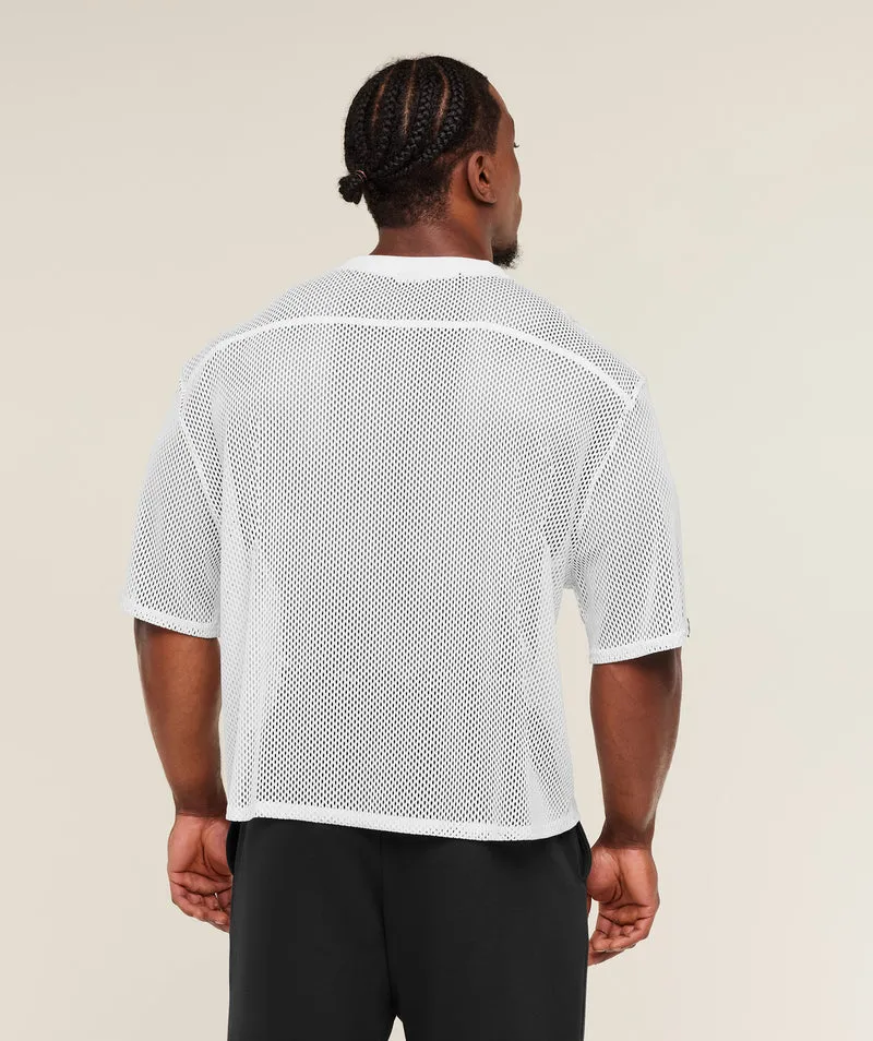 Gymshark Mesh Oversized T-Shirt - White