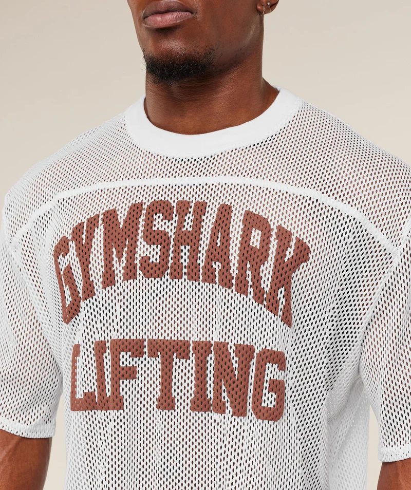Gymshark Mesh Oversized T-Shirt - White