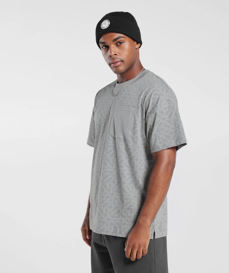 Gymshark Monogram T-shirt - Smokey Grey/Smokey Grey