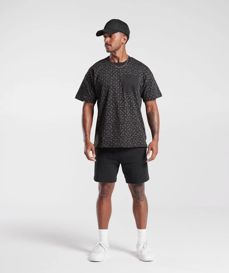 Gymshark Monogram T-shirt - Black/Black