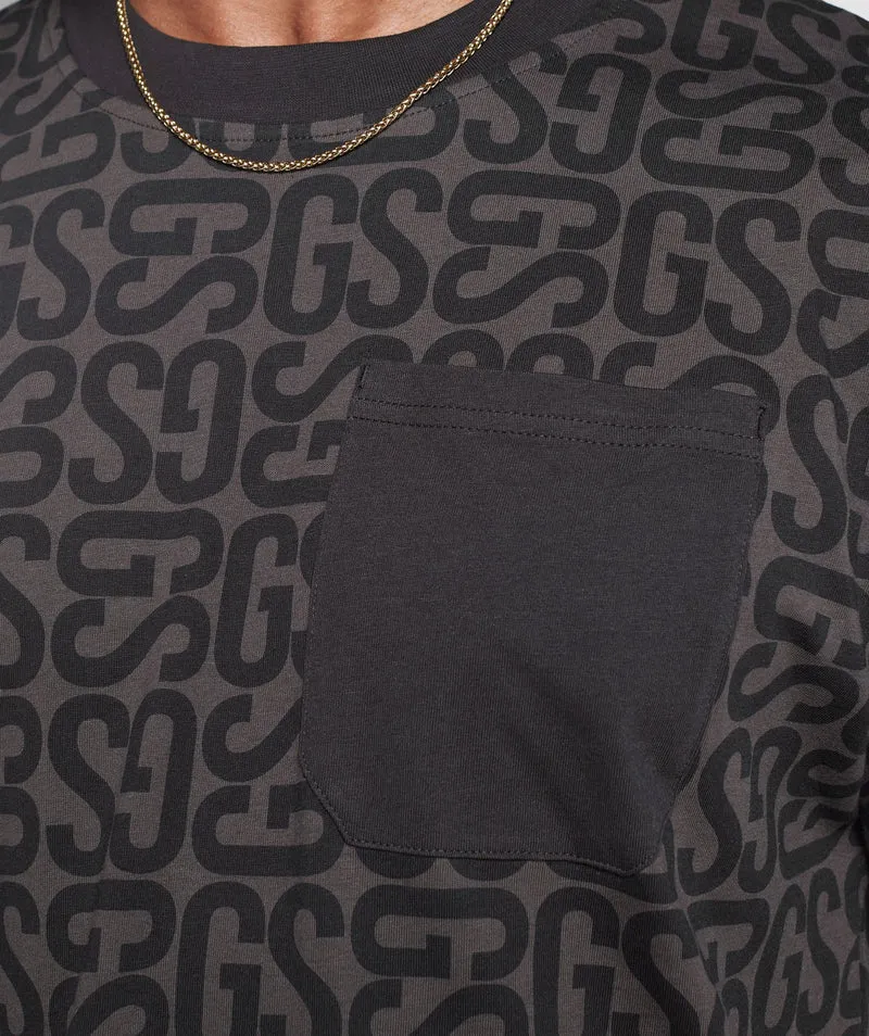 Gymshark Monogram T-shirt - Black/Black