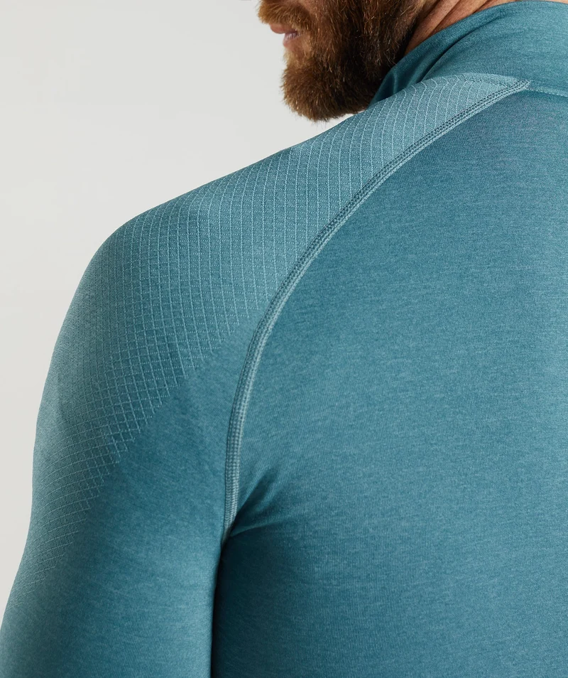 Gymshark Vital Seamless 1/4 Zip - Thunder Blue/Iceberg Blue