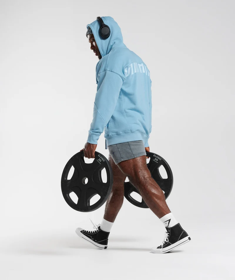 Gymshark Power Zip Up Hoodie - Ozone Blue
