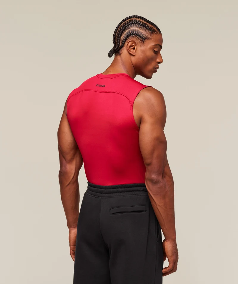 Gymshark Element Baselayer Tank - Carmine Red/Black