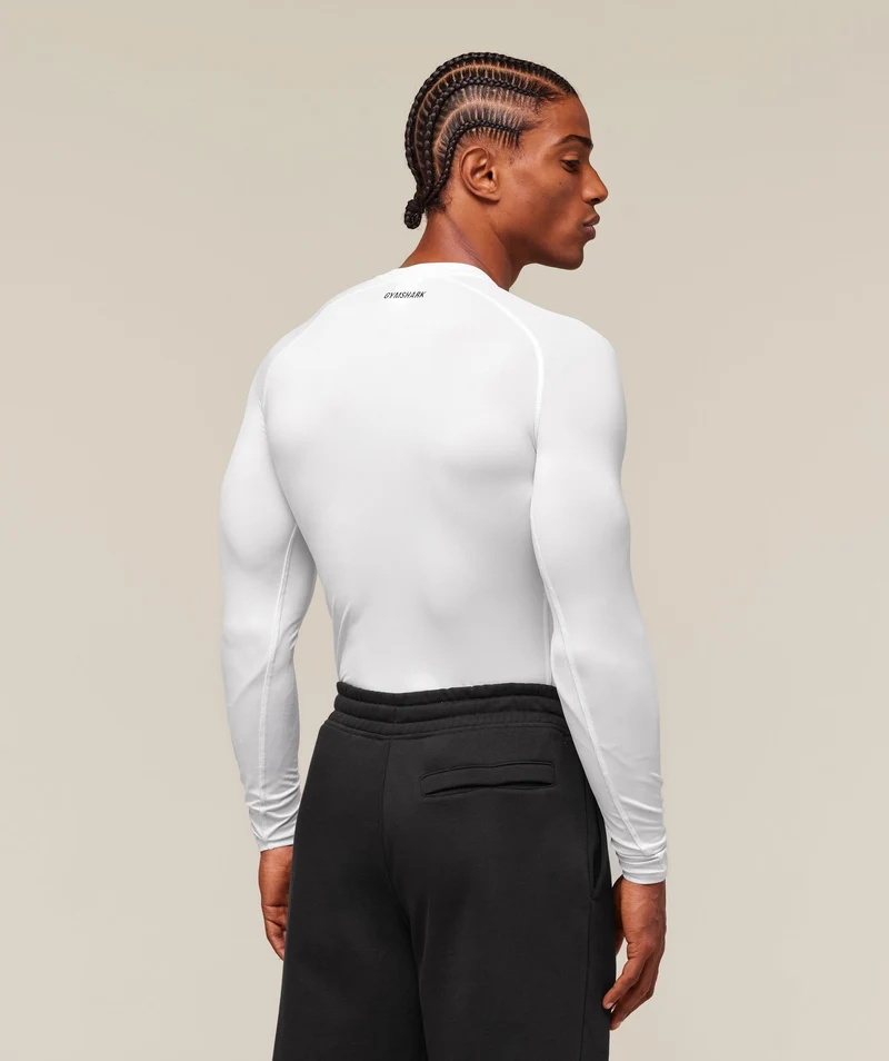 Gymshark Element Baselayer Long Sleeve T-Shirt - White