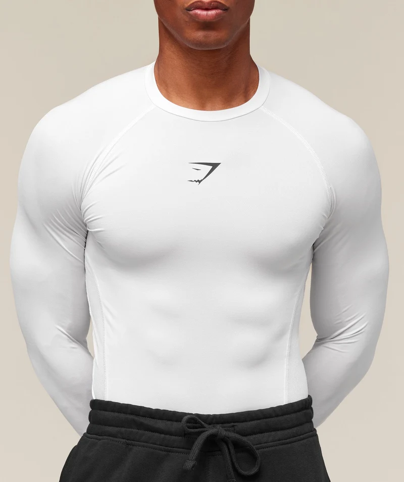 Gymshark Element Baselayer Long Sleeve T-Shirt - White