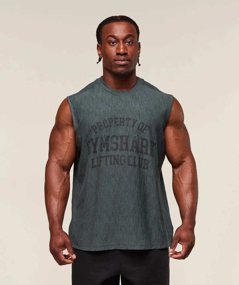 Gymshark Lightweight Slub Textured Tank - Slate Teal