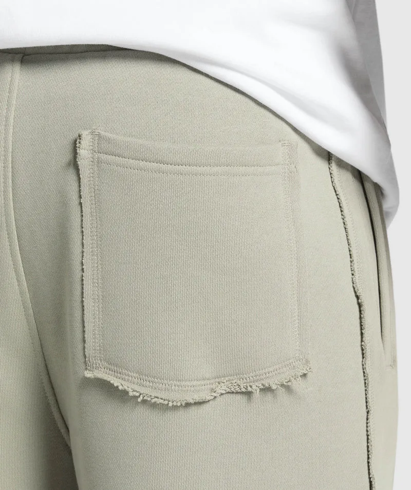 Gymshark Wide Leg Pants - Chalk Green