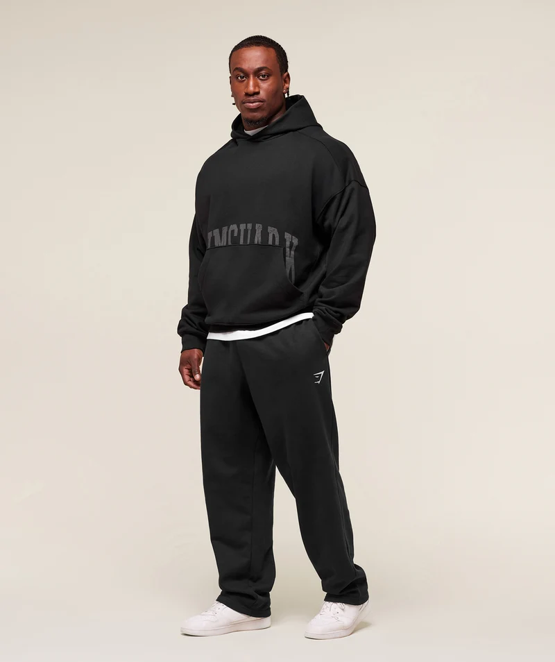 Gymshark Pocket Graphic Hoodie - Black