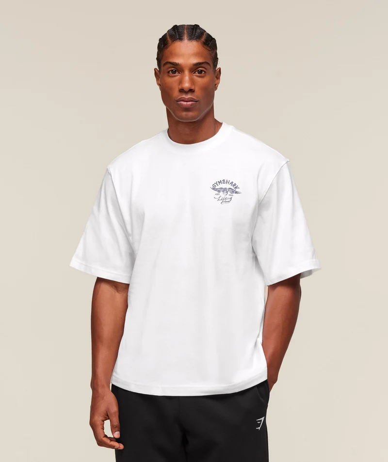 Gymshark Flying Weights T-Shirt - White