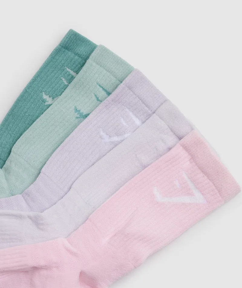Gymshark Crew Socks 5pk - Teal