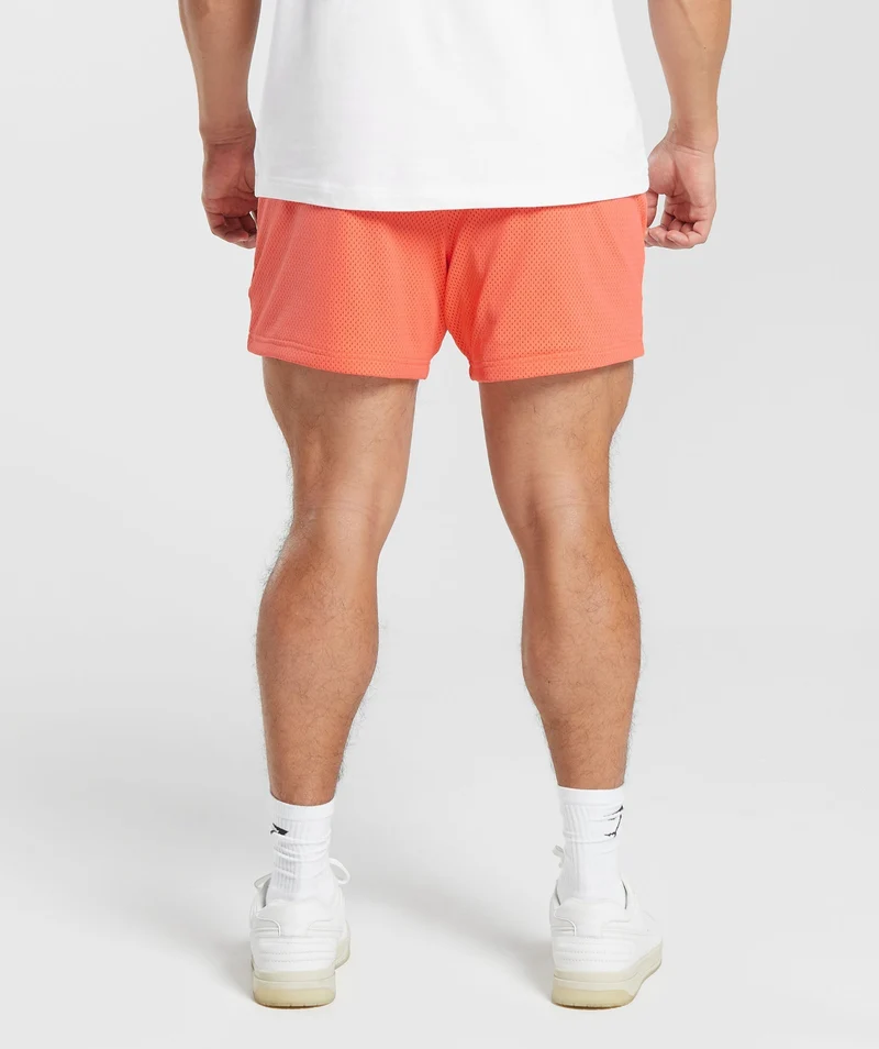 Gymshark Lifting Club Mesh 5" Shorts - Orange
