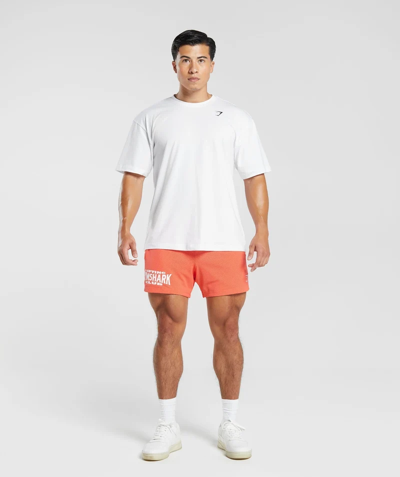 Gymshark Lifting Club Mesh 5" Shorts - Orange