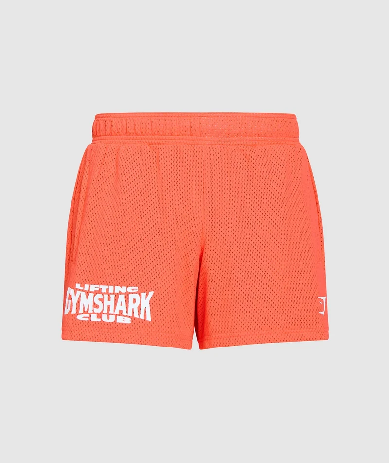 Gymshark Lifting Club Mesh 5" Shorts - Orange