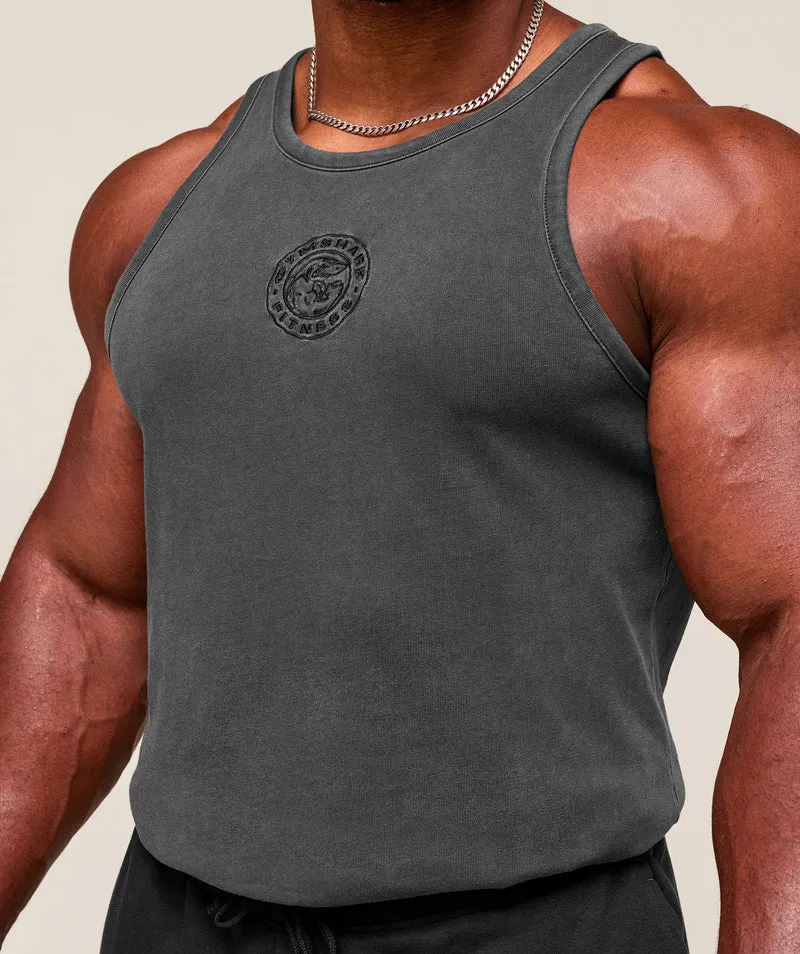 Gymshark Premium Legacy Tank - Black/Pigment Dye