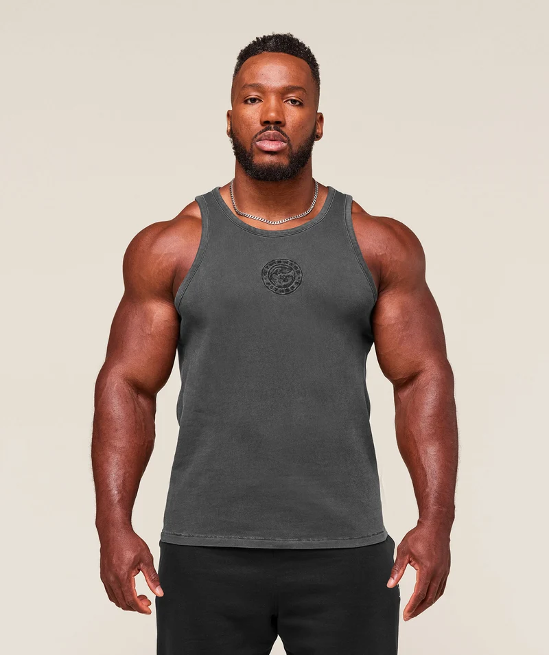 Gymshark Premium Legacy Tank - Black/Pigment Dye