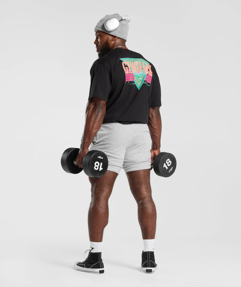 Gymshark Retrowave LC Oversized T-Shirt - Black