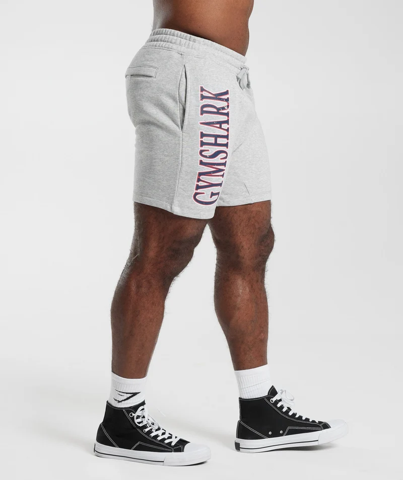 Gymshark Retrowave LC Short - Light Grey Core Marl