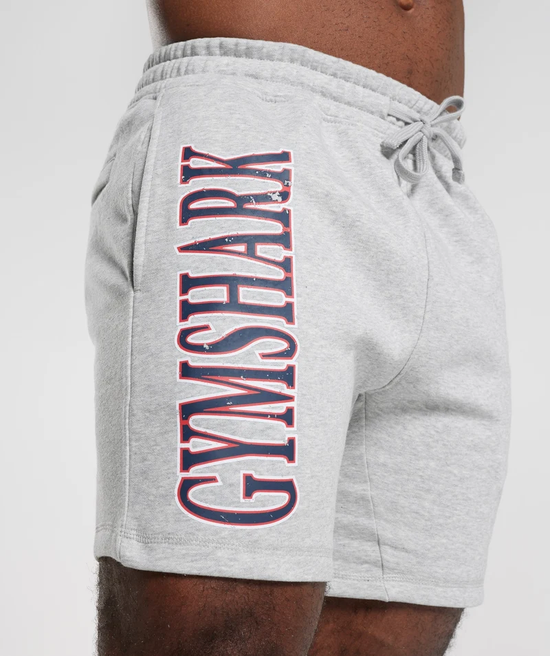 Gymshark Retrowave LC Short - Light Grey Core Marl