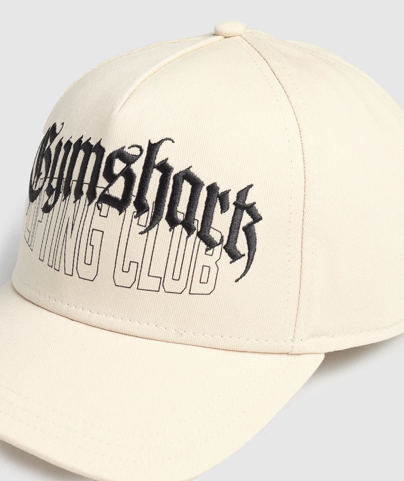 Gymshark GFX Distressed Cap - Ecru White