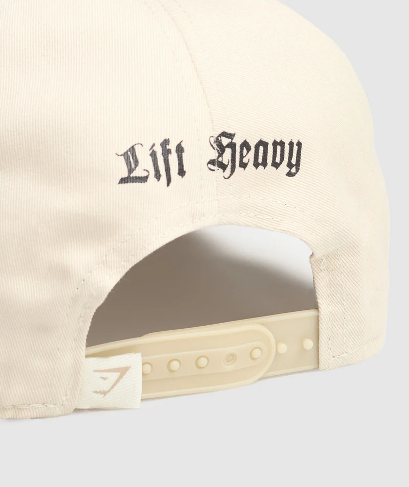 Gymshark GFX Distressed Cap - Ecru White