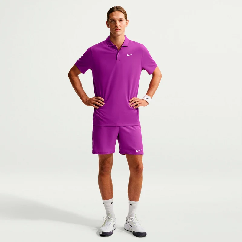 Dri-Fit Victory Court Solid Polo Herren - lila, weiß