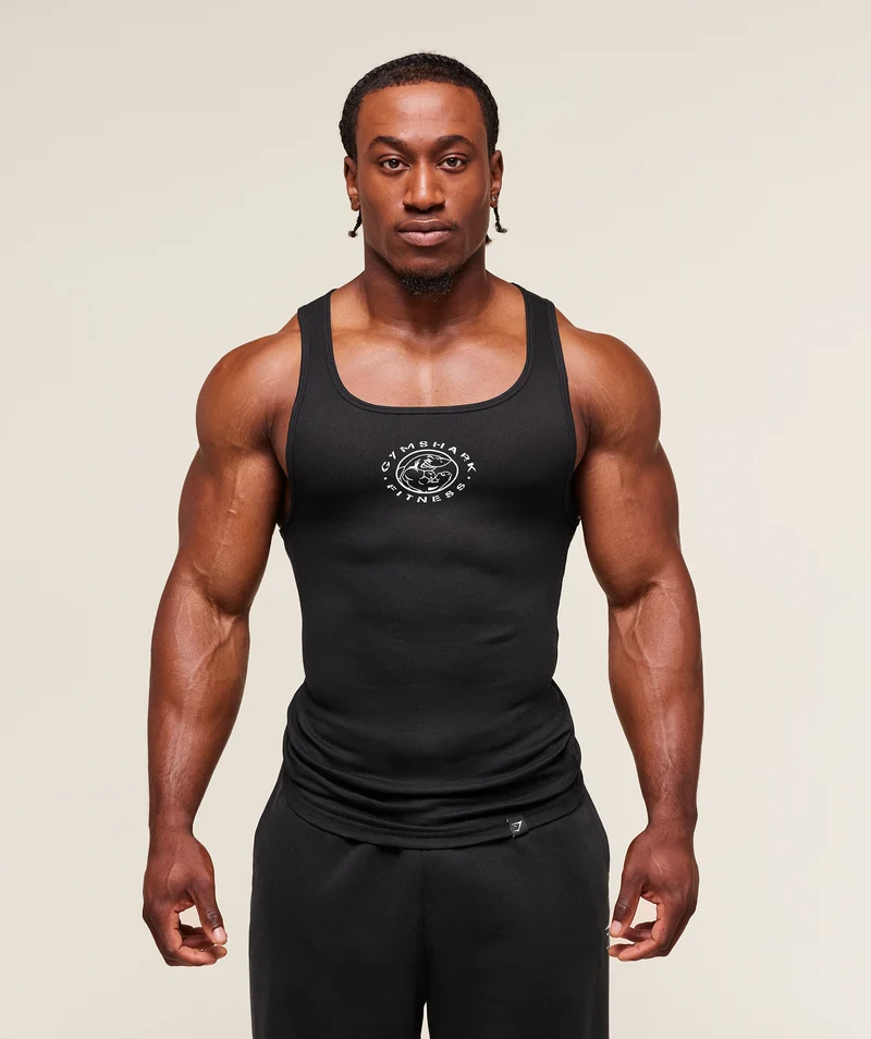Gymshark Lifting Club Ribbed Tank - Black