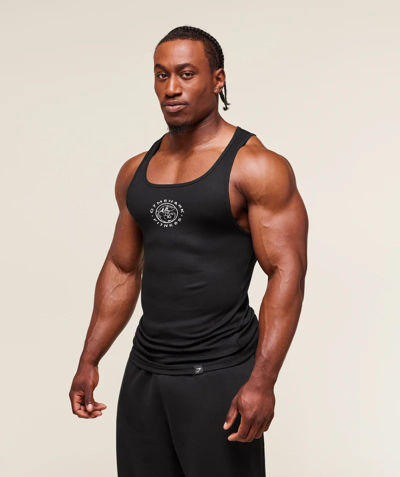 Gymshark Lifting Club Ribbed Tank - Black