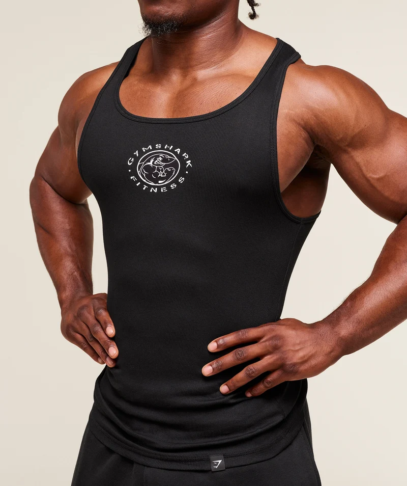 Gymshark Lifting Club Ribbed Tank - Black