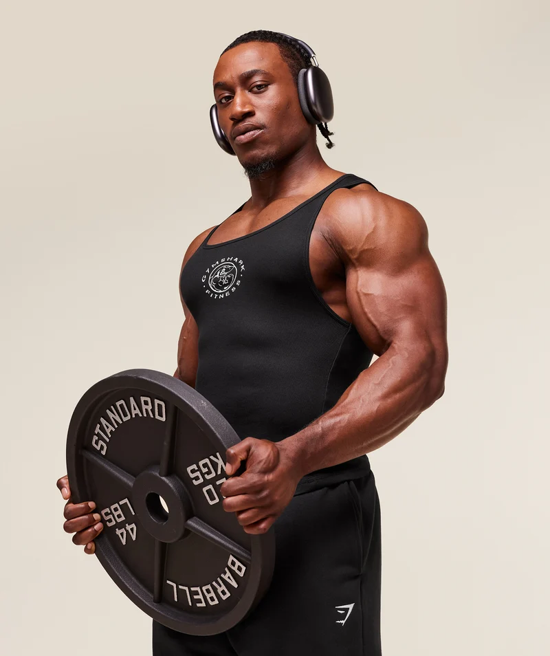 Gymshark Lifting Club Ribbed Tank - Black