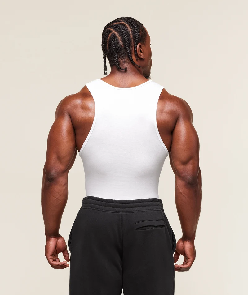 Gymshark Lifting Club Ribbed Tank - White