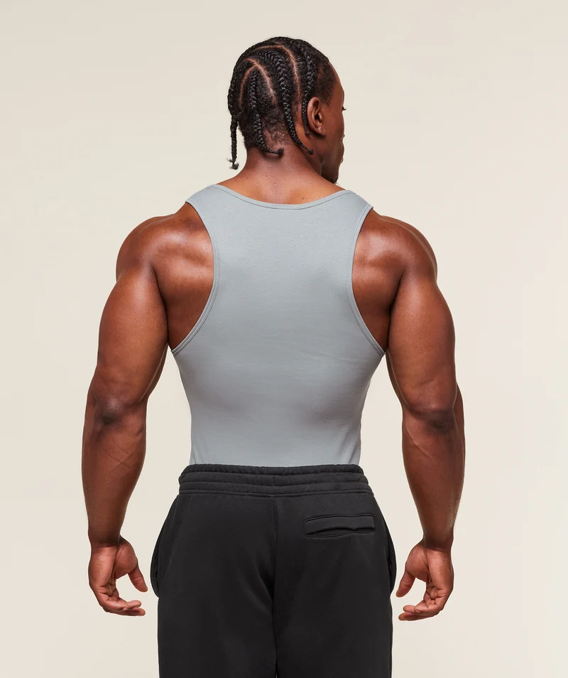 Gymshark Lifting Club Ribbed Tank - Denim Grey