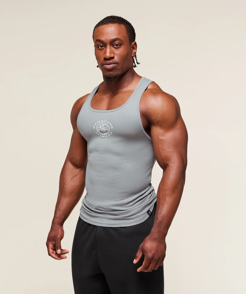 Gymshark Lifting Club Ribbed Tank - Denim Grey