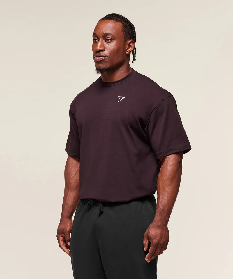 Gymshark Essential Short Sleeve T-Shirt - Plum Brown