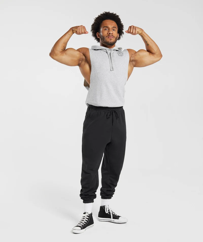 Gymshark Legacy Drop Arm Hoodie - Light Grey Marl