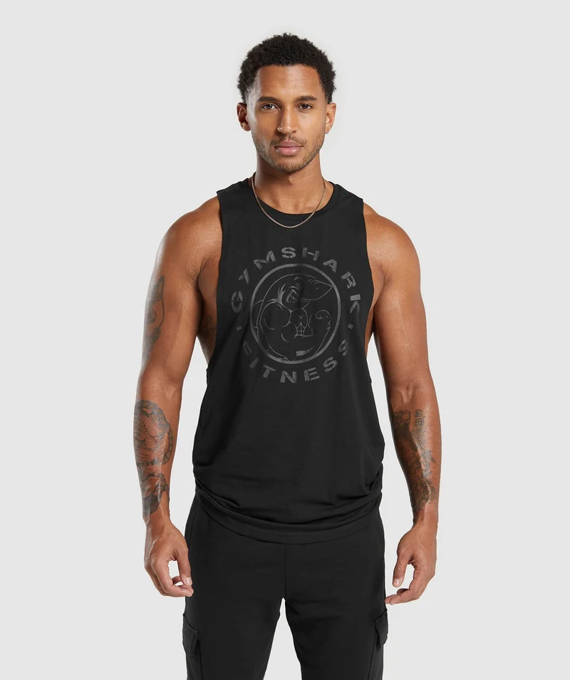 Gymshark Legacy Drop Arm Tank - Black