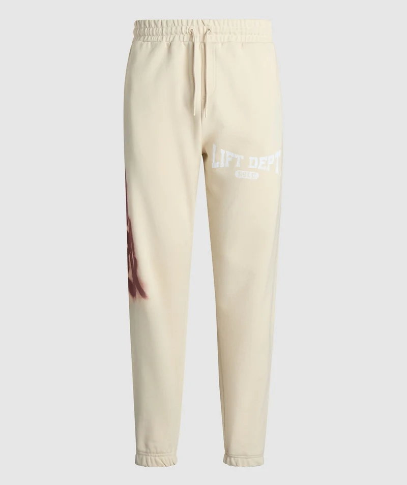 Gymshark Lifting Department Graffiti Joggers - Ecru White