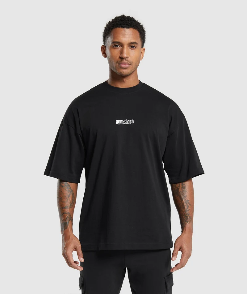 Gymshark Prayer Hands T-Shirt - Black