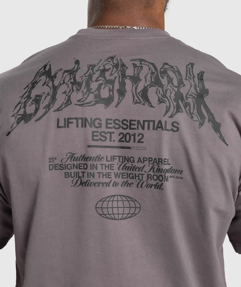 Gymshark Metal Lifting Graphic T-Shirt - Brushed Purple